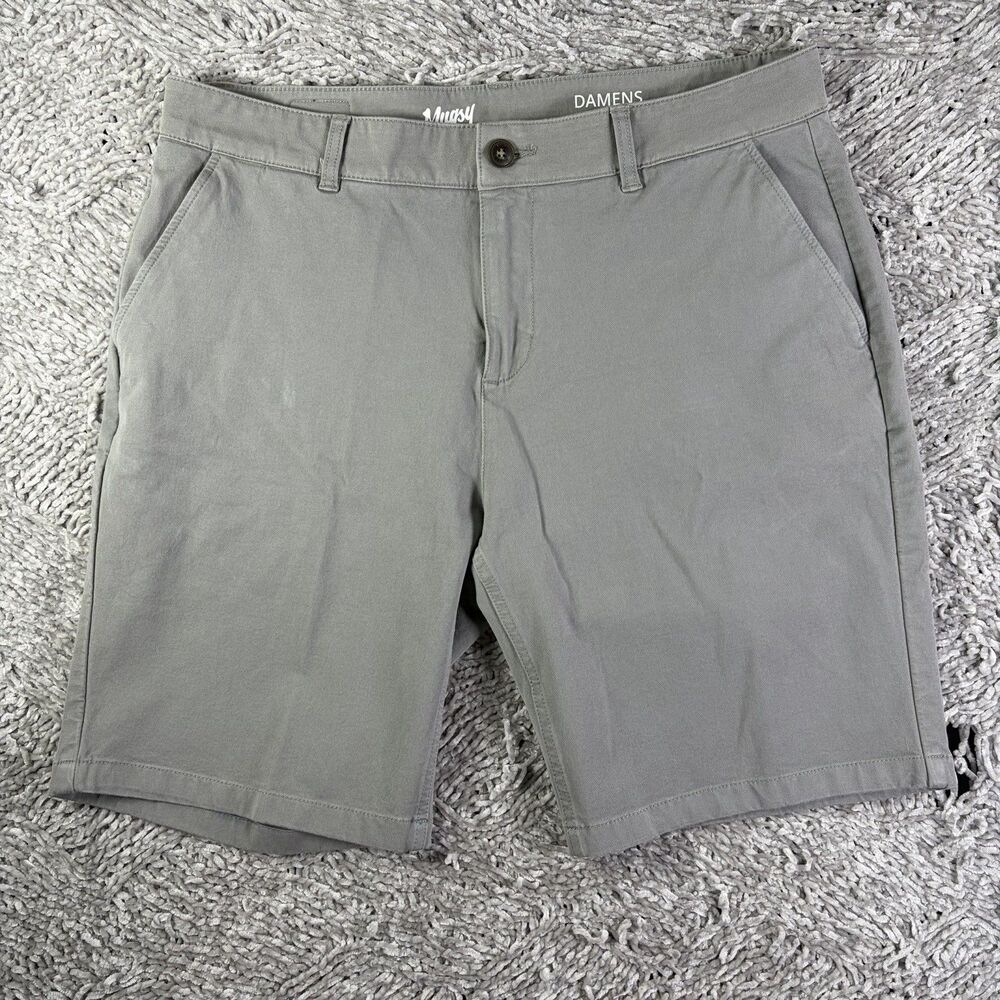 Mugsy Damens Shorts Mens 38x9 Gray Stretch Chino Preppy Golf Summer Business